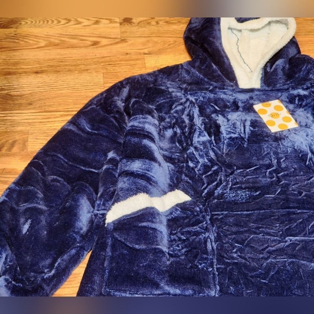 NEW Unisex Oversized Wearable Blanket Hoodie Sherpa Lined - Picture 10 of 10